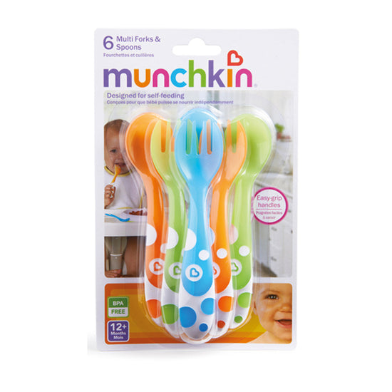 Munchkin Multi Forks & Spoons 6Pk  at The Baby City Store