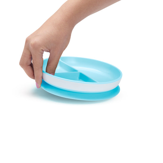 Munchkin Suction Plate Blue 2Pk l Baby City UK Stockist
