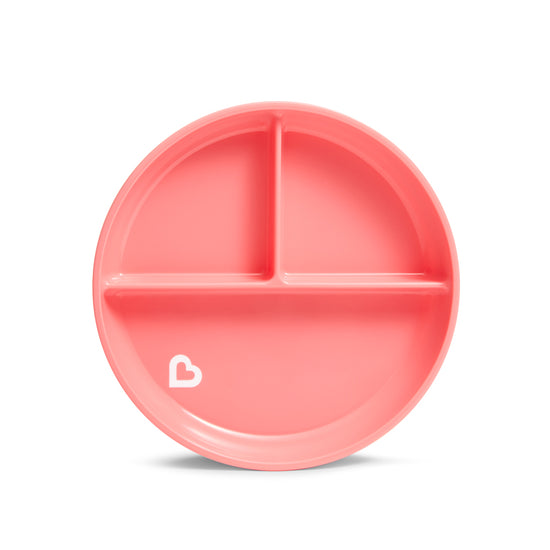 Munchkin Suction Plate Pink 2Pk l Baby City UK Stockist