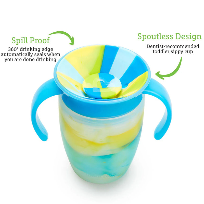 Munchkin Tropical Trainer Cup Yellow/Blue 7Oz 2Pk l Baby City UK Stockist