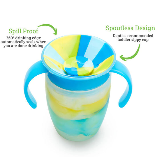 Munchkin Tropical Trainer Cup Yellow/Blue 7Oz 2Pk l Baby City UK Stockist