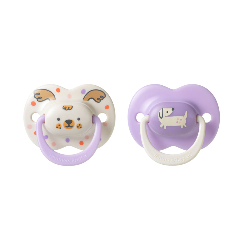 Tommee Tippee Ultimate Fit Soother Girl 18-36m 2Pk l Baby City UK Stockist