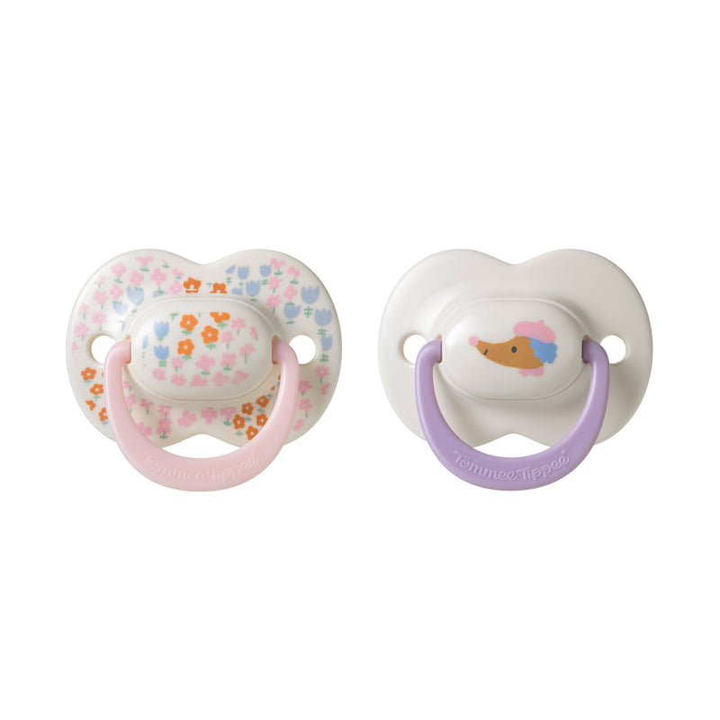 Tommee Tippee Ultimate Fit Soother Girl 6-18m 2Pk l Baby City UK Stockist