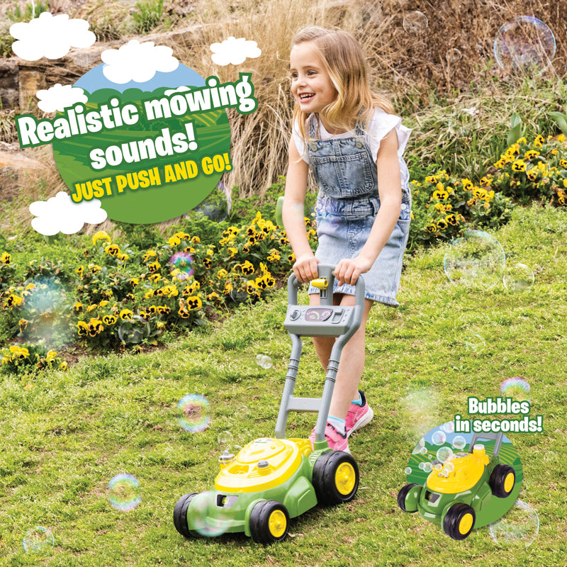 Tomy John Deere Bubble Mower with 4oz Bottle l Baby City UK Stockist