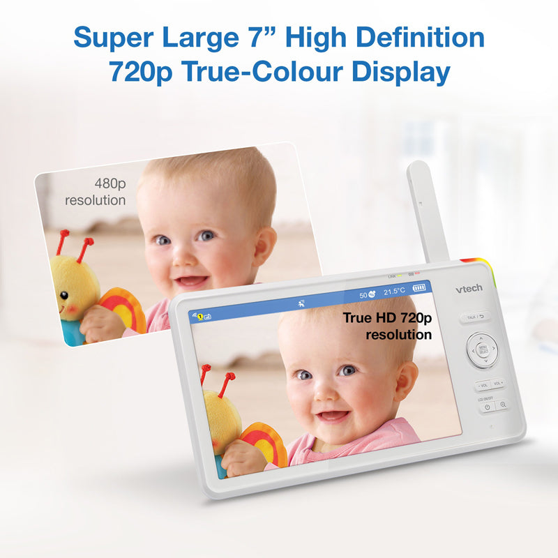 VTech 7" Over-the-Cot Smart High Definition Video Monitor l Baby City UK Stockist