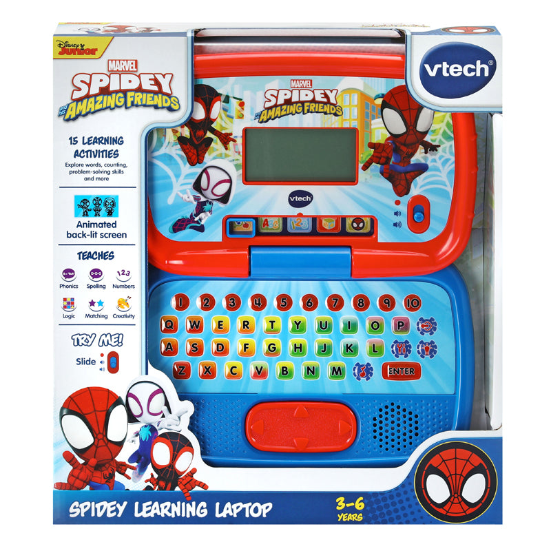 VTech Spidey and His Amazing Friends: Spidey Learning Laptop l Baby City UK Stockist
