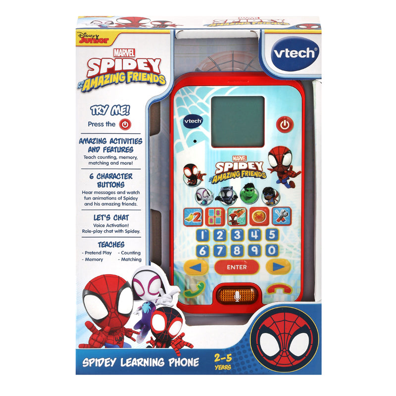 VTech Spidey and His Amazing Friends: Spidey Learning Phone l Baby City UK Stockist