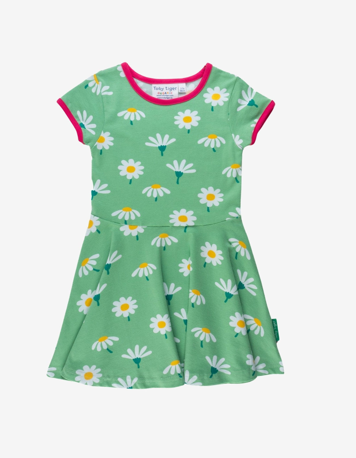 Toby Tiger Organic Daisy Print Skater Dress - 18-24m / 92cm