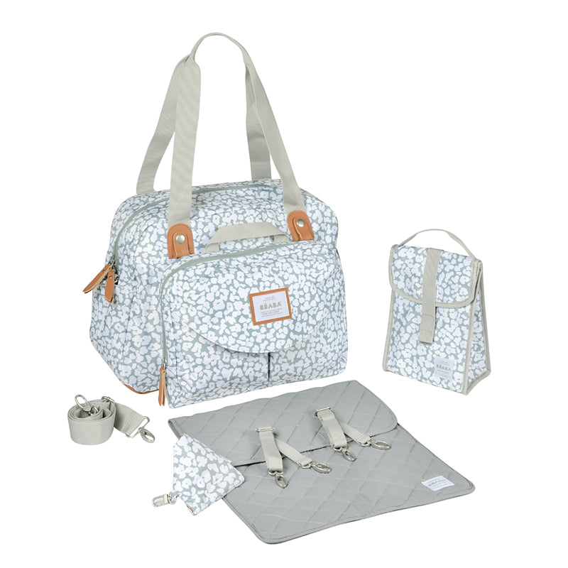 Béaba Geneva II Changing Bag Grey Blossom at Baby City