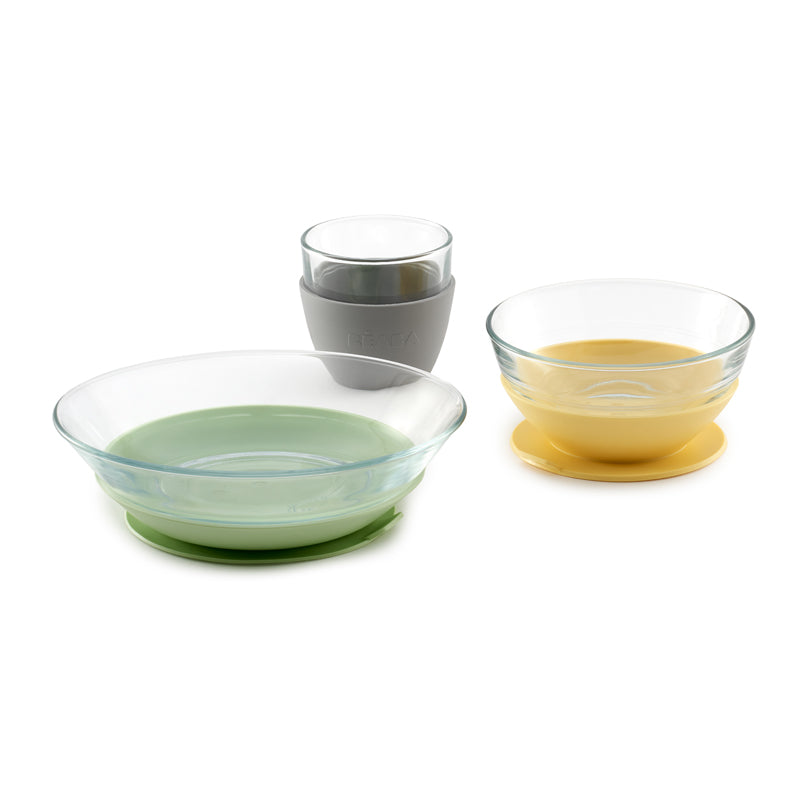 Béaba Glass Meal 3pcs Set Natural at Baby City