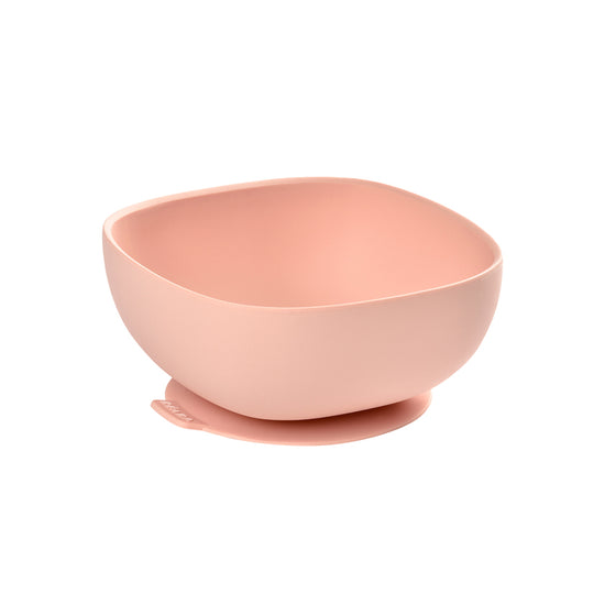 Béaba Silicone Suction Bowl Pink at Baby City