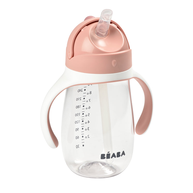 Béaba Tritan Straw Cup Pink 300ml at Baby City