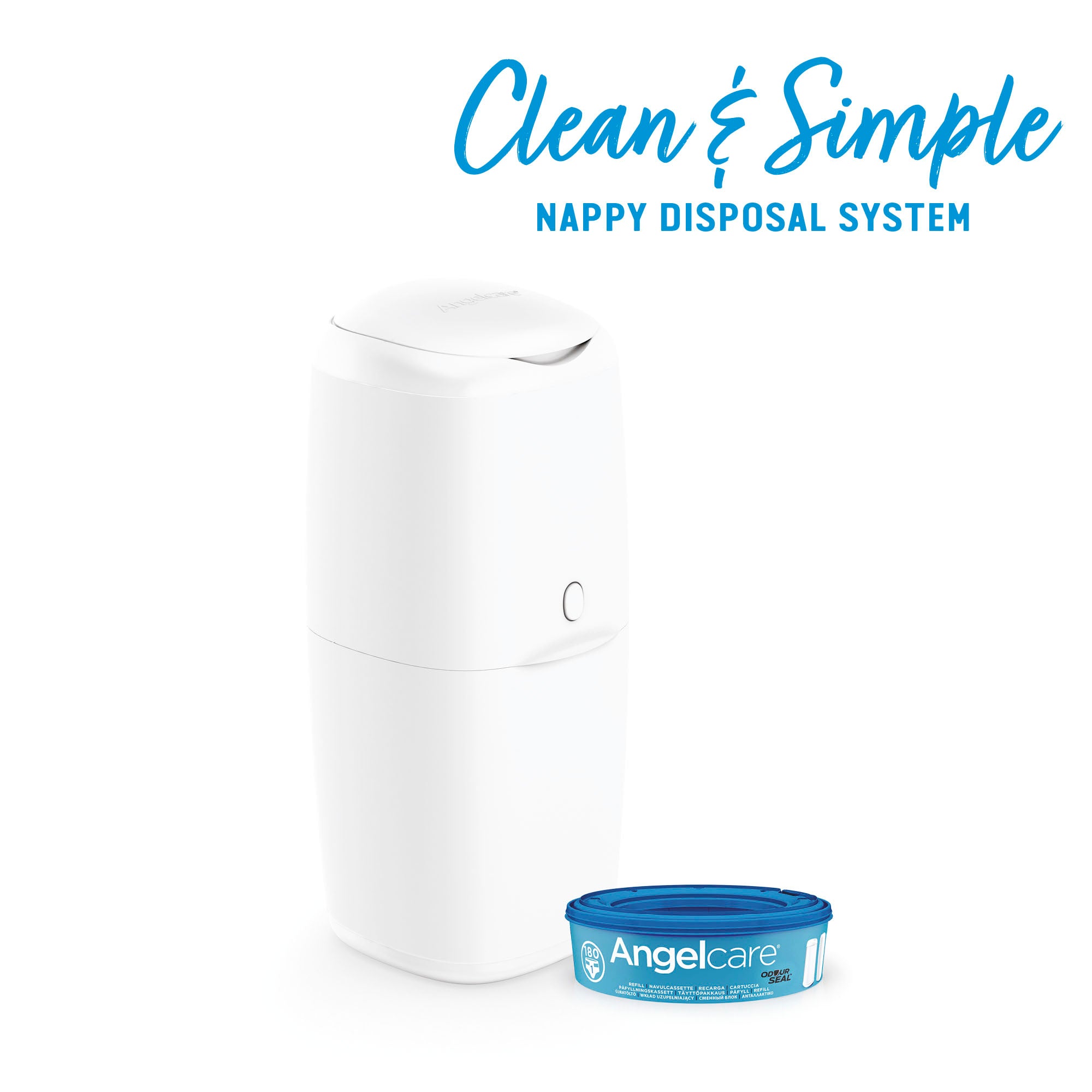 Angelcare Nappy Disposal System White l Baby City UK