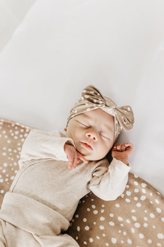 Baby City Retailer of Copper Pearl Knitted Swaddle Blanket Fawn