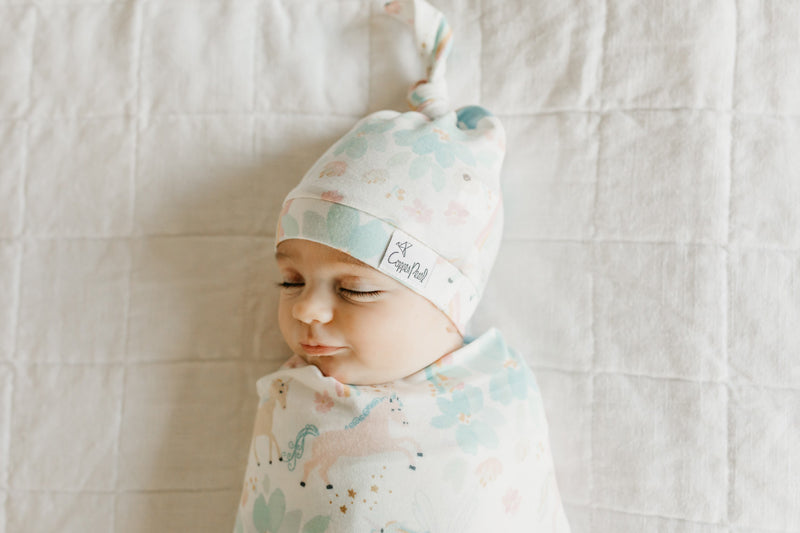 Baby City Stockist of Copper Pearl Top Knot Hat Whimsy 0-4m
