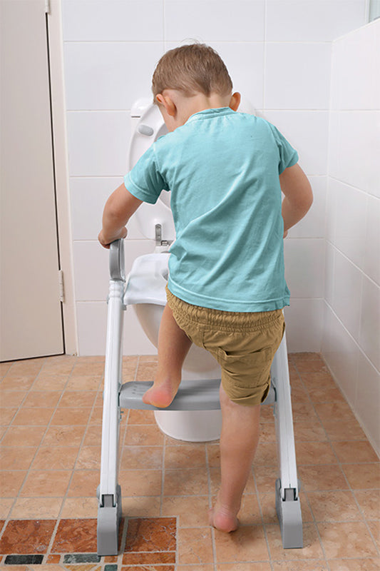 Dreambaby Ladder Step-Up Toilet Trainer White/Grey l Baby City UK Stockist