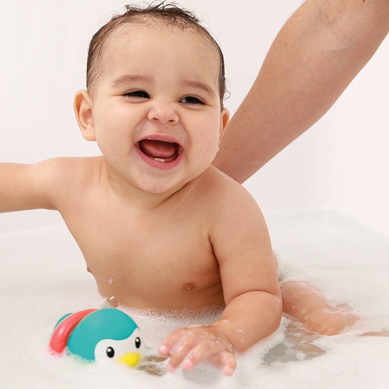 Load image into Gallery viewer, Infantino Kick &amp;amp; Swim Bath Pals Penguin l For Sale at Baby City
