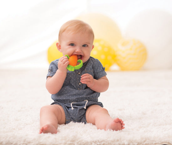 Load image into Gallery viewer, Infantino Lil Nibblers Carrot Teether at Baby City&amp;#39;s Shop
