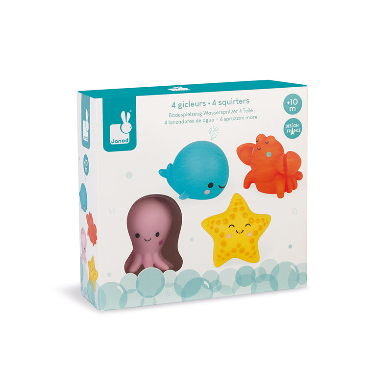 Janod Sea Creatures Squirters 4Pk at Baby City's Shop