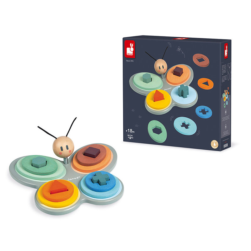 Load image into Gallery viewer, Janod Sweet Cocoon Butterfly Shape Sorter at Baby City&amp;#39;s Shop
