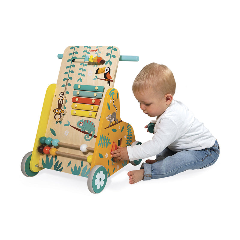 Load image into Gallery viewer, Janod Tropik Multi-Activity Trolley at Baby City&amp;#39;s Shop
