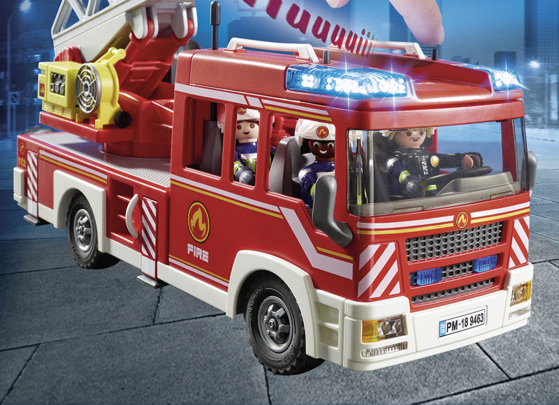 Load image into Gallery viewer, Playmobil Fire Engine with Ladder and Lights and Sounds at Baby City&amp;#39;s Shop
