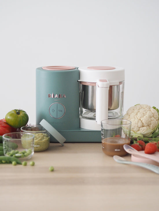 Load image into Gallery viewer, Béaba Babycook® Neo Baby Food Steamer Blender Eucalyptus at The Baby City Store
