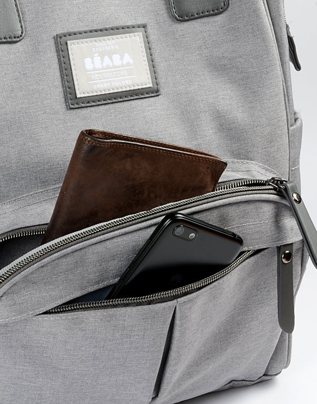 Béaba Wellington Backpack Changing Bag Grey l Available at Baby City