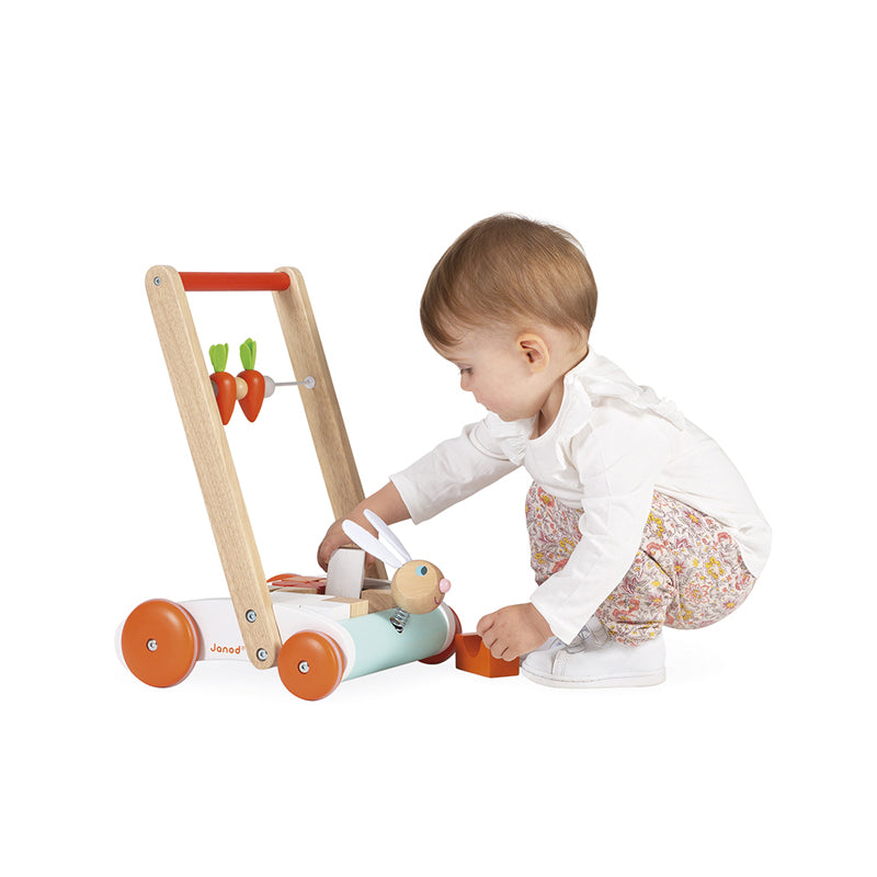 Janod Rabbit Block Cart l Available at Baby City