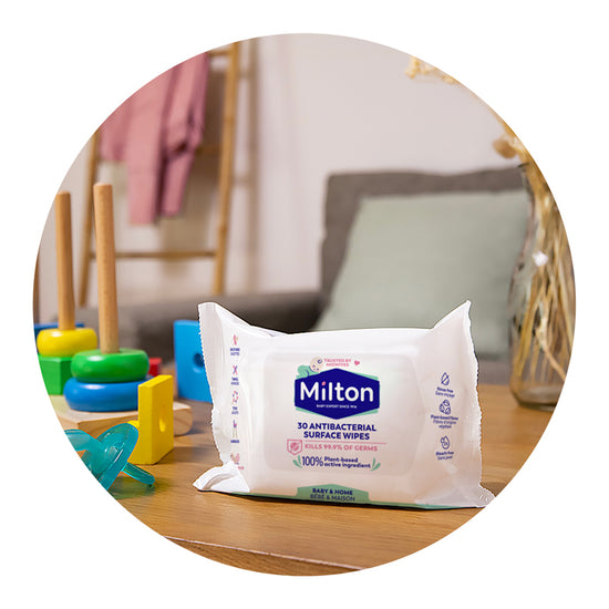 Milton Antibacterial Surface Wipes 30Pk l For Sale at Baby City