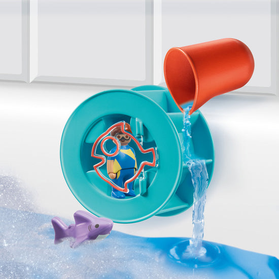 Playmobil 1.2.3 AQUA Water Wheel with Baby Shark l To Buy at Baby City