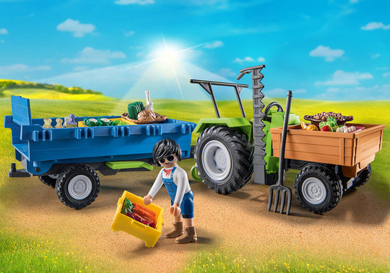 Load image into Gallery viewer, Playmobil Country Tractor with Harvesting Trailer l To Buy at Baby City
