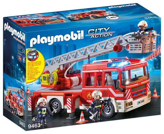 Load image into Gallery viewer, Playmobil Fire Engine with Ladder and Lights and Sounds l Available at Baby City
