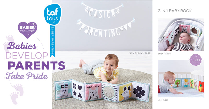 Load image into Gallery viewer, Taf Toys 3 in 1 Baby Book l Available at Baby City
