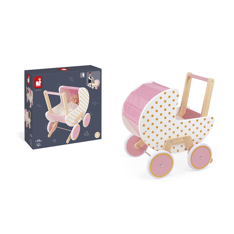 Load image into Gallery viewer, Janod Candy Chic Doll&amp;#39;s Pram l For Sale at Baby City

