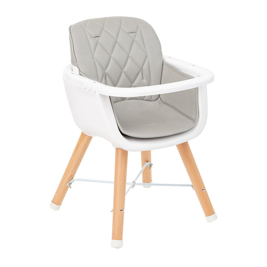 Kikka Boo Highchair Woody 2 In 1 Grey l For Sale at Baby City