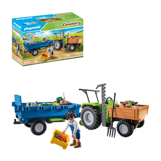 Load image into Gallery viewer, Playmobil Country Tractor with Harvesting Trailer l For Sale at Baby City
