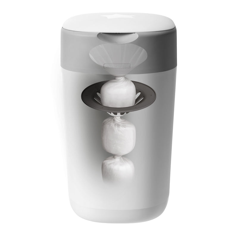 Tommee Tippee Twist & Click Nappy Disposal Tub White l For Sale at Baby City