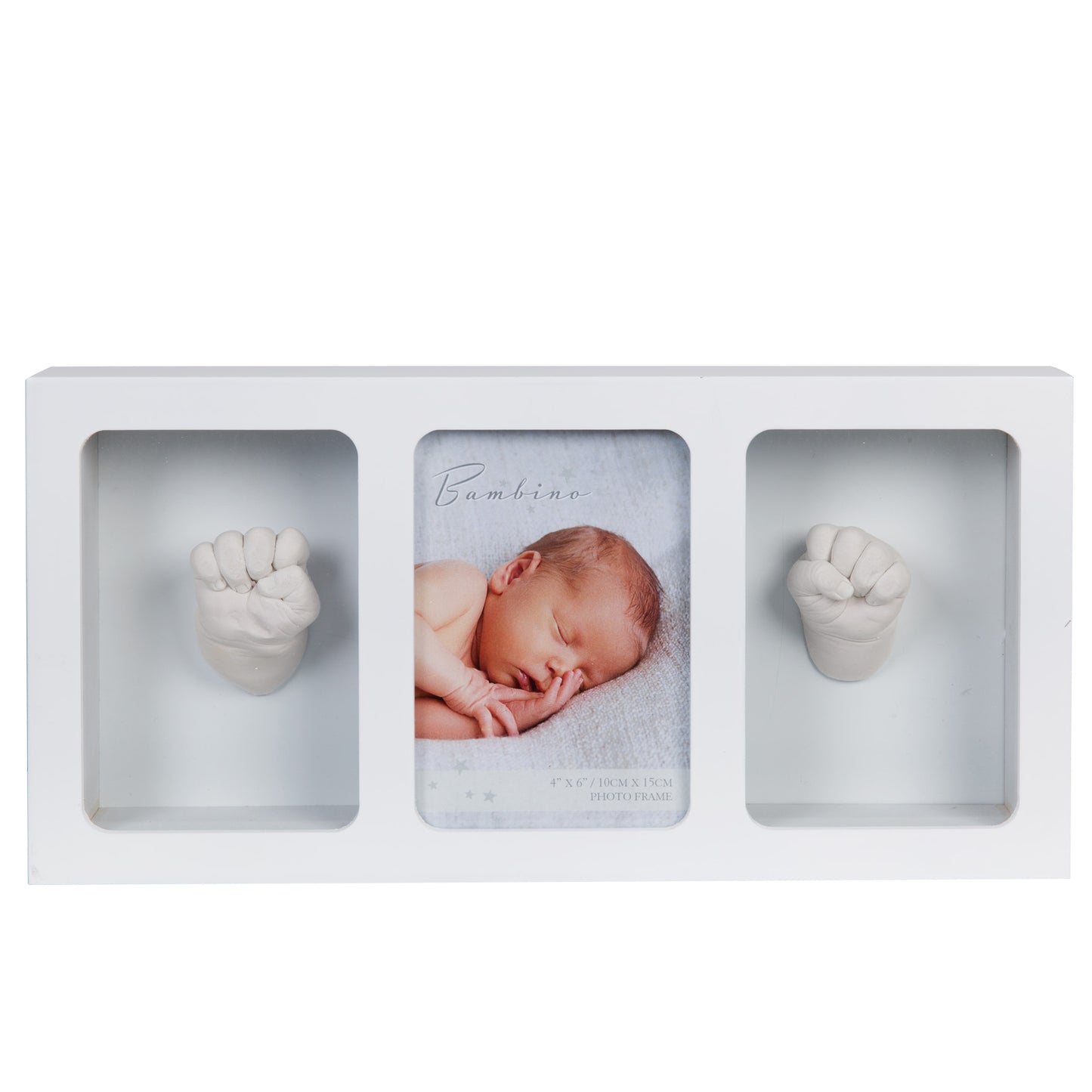 Bambino Triple Photo Frame & Casting Kit White at Baby City