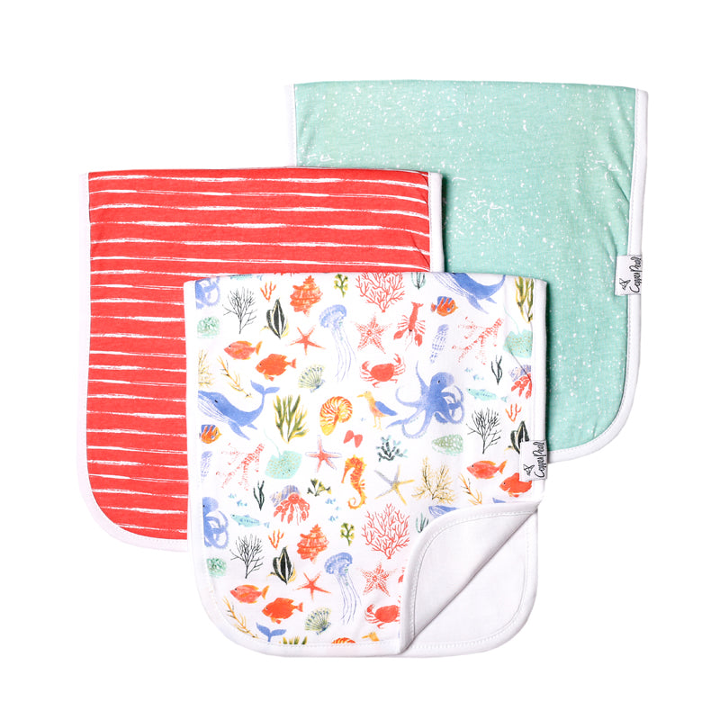 Copper Pearl Premium Burp Cloths Nautical 3Pk at Baby City