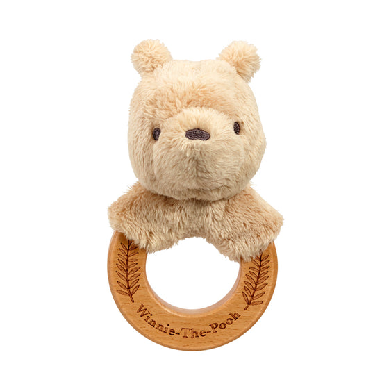 Disney Always & Forever Winnie The Pooh Wooden Ring Rattle at Baby City