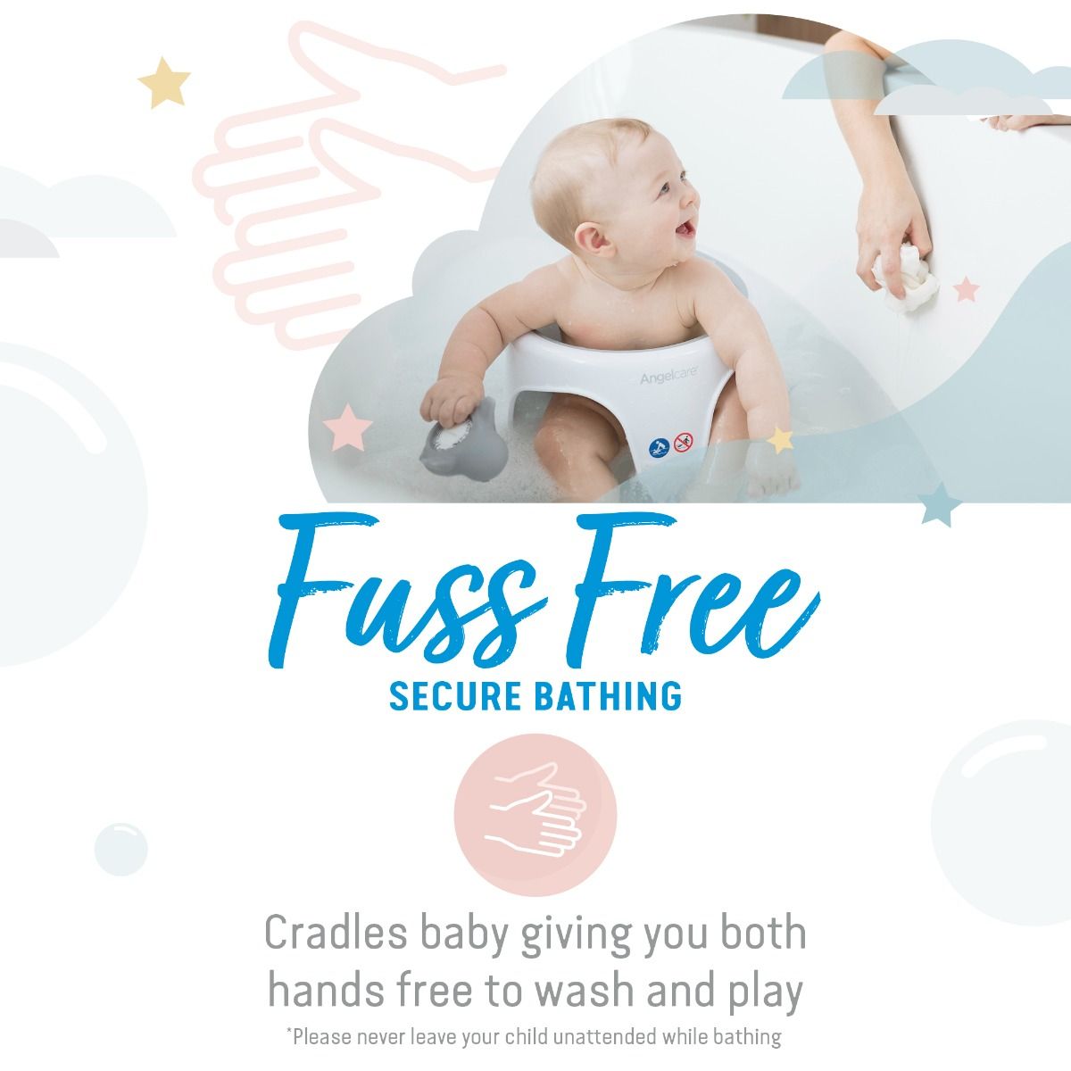 Angelcare SoftTouch Bath Seat Grey l Baby City UK