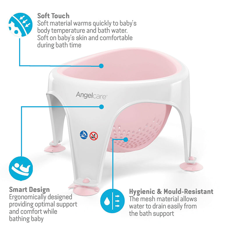 Angelcare Soft-Touch Bath Seat Pink l To Buy at Baby City