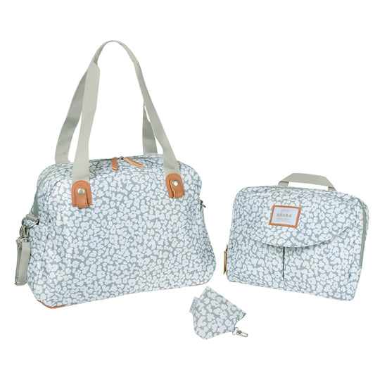 Load image into Gallery viewer, Béaba Geneva II Changing Bag Grey Blossom l To Buy at Baby City
