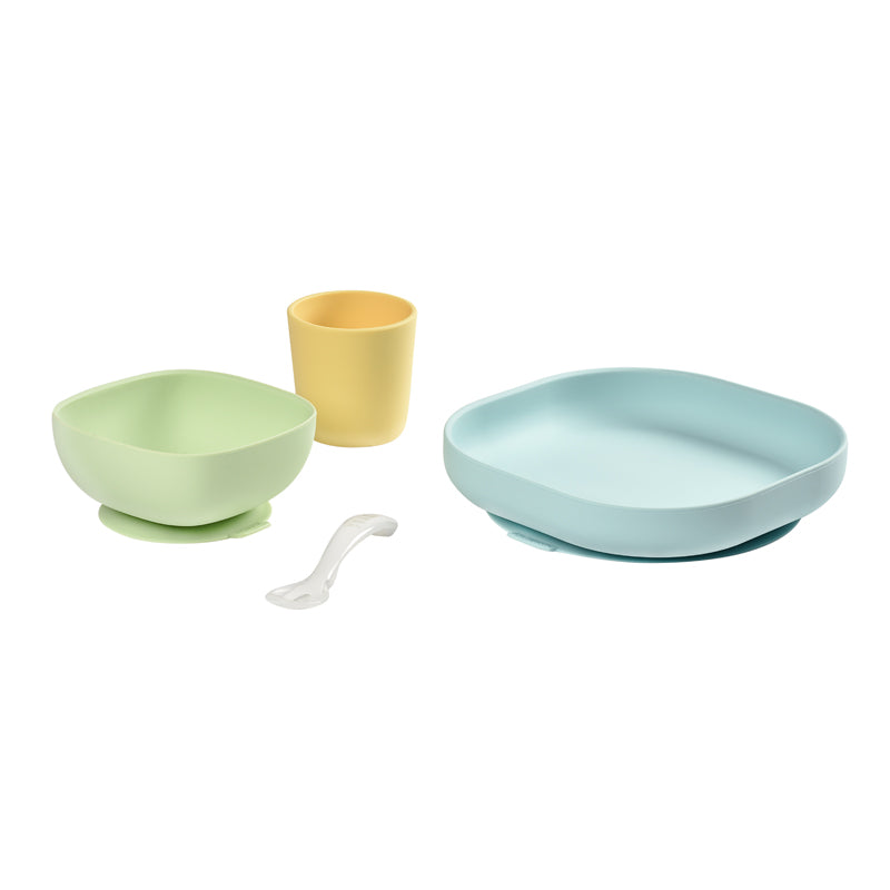 Load image into Gallery viewer, Béaba Silicone Meal 4pcs Set Natural l To Buy at Baby City
