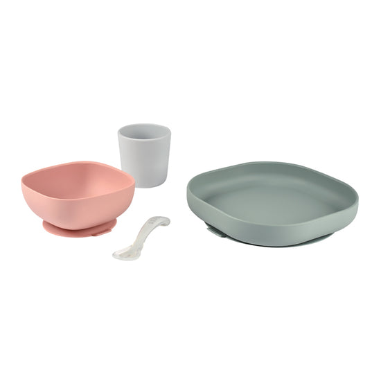 Load image into Gallery viewer, Béaba Silicone Meal Set 4pcs Eucalyptus l To Buy at Baby City
