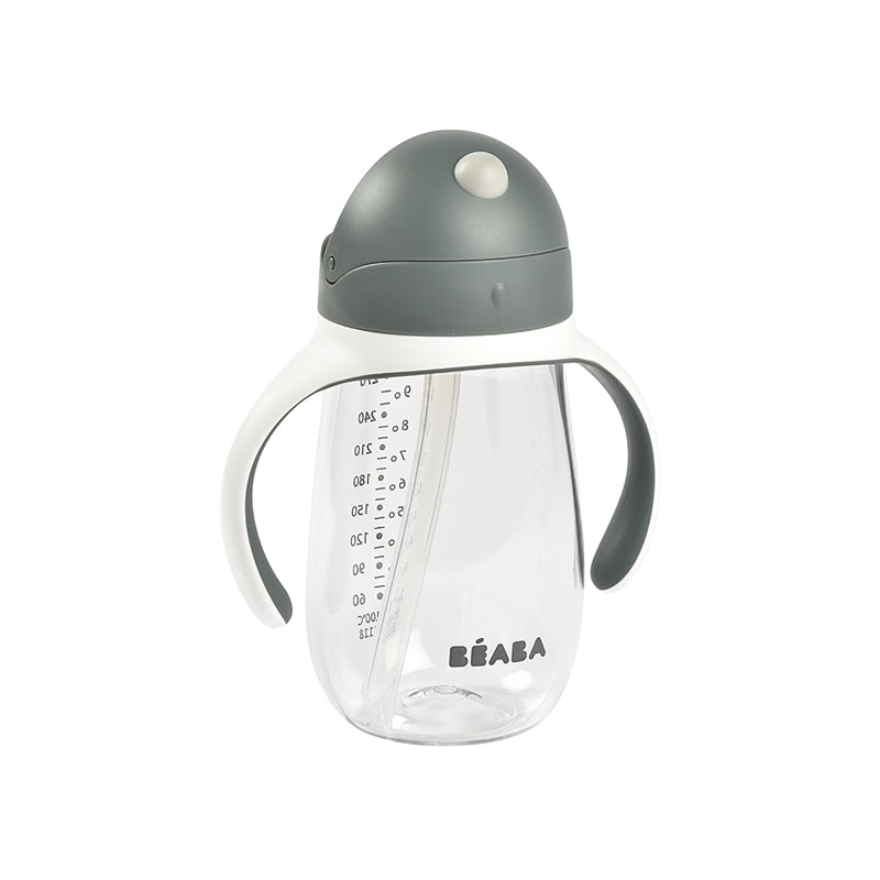 Béaba Tritan Straw Cup Mineral Grey 300ml l To Buy at Baby City