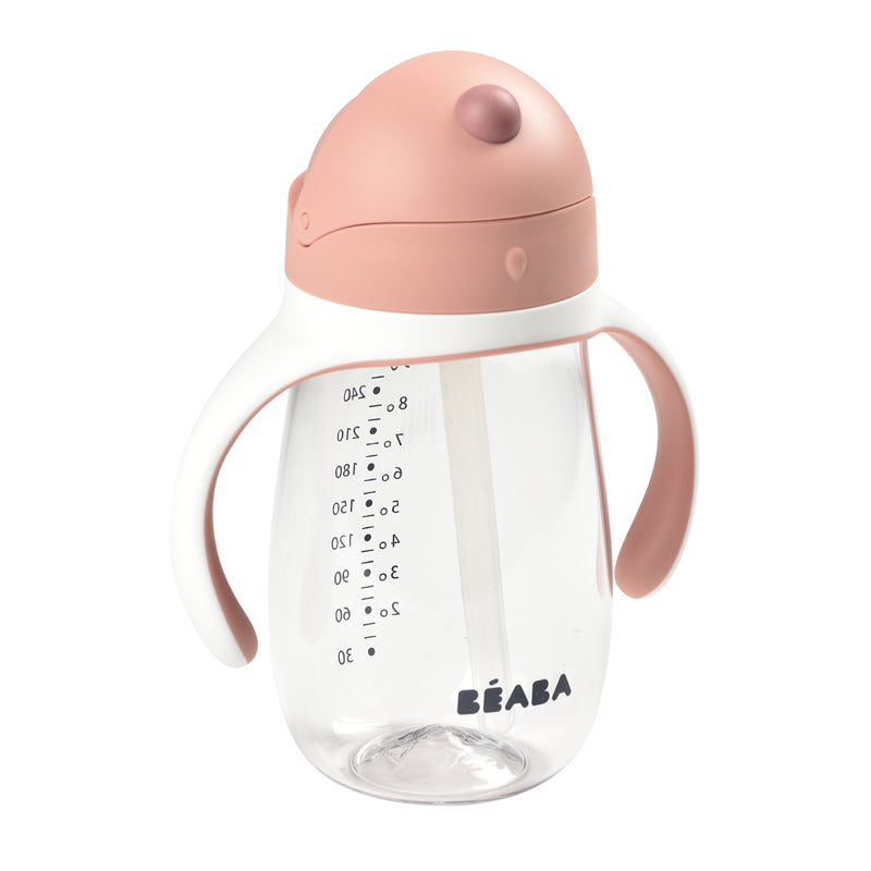 Béaba Tritan Straw Cup Pink 300ml l To Buy at Baby City