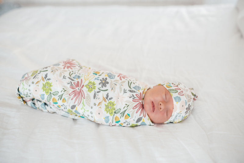Copper Pearl Knitted Swaddle Blanket Olive l To Buy at Baby City