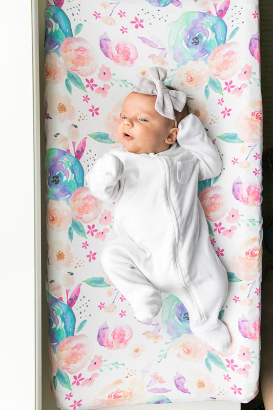 Copper Pearl Nappy Changing Pad COVER Bloom l To Buy at Baby City